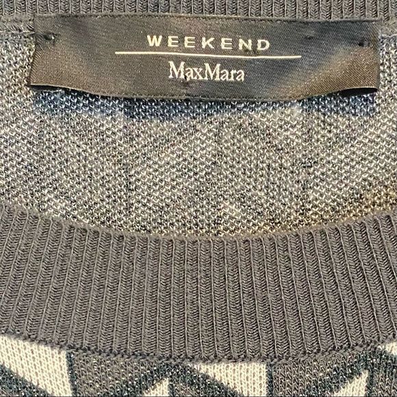 MaxMara Weekend Herringbone Print Knit Shift Dress - Picture 3 of 6